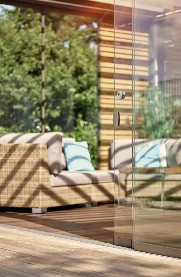 Lamellendach mit Stoffdach Lamellendach mit Glasschiebeelementen