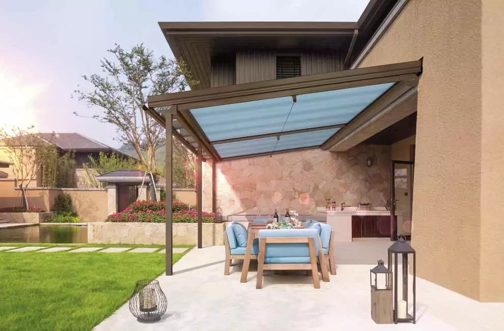 Markise als Sonnenschutz Terrassenmarkise in anthrazit